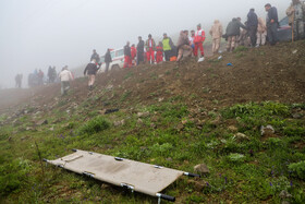 مراحل پایانی امدادرسانی به حادثه سقوط بالگرد رئیس جمهوری و انتقال پیکر شهدا