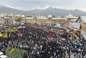 سوگواری مردم همدان در پی شهادت رییس جمهور خادم و همراهانش