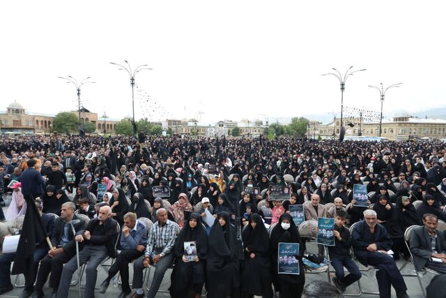 اجتماع عظیم مردم همدان به یاد رییس جمهور شهید