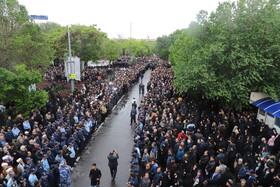 مراسم تشییع پیکر شهدای خدمت در تبریز