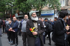 در حاشیه مراسم تشییع پیکر شهدای خدمت در تبریز