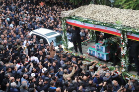 مراسم تشییع پیکر شهدای خدمت در تبریز