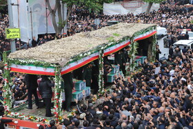 مراسم تشییع پیکر شهدای خدمت در تبریز