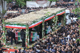 مراسم تشییع پیکر شهدای خدمت در تبریز