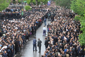 مراسم تشییع پیکر شهدای خدمت در تبریز