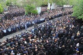 مراسم تشییع پیکر شهدای خدمت در تبریز