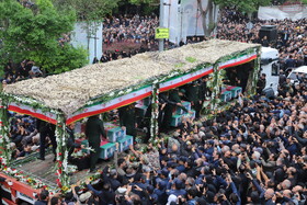 مراسم تشییع پیکر شهدای خدمت در تبریز