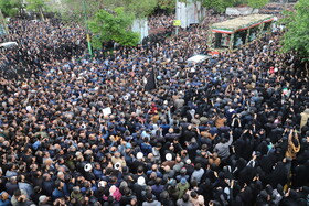 مراسم تشییع پیکر شهدای خدمت در تبریز