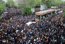 مراسم تشییع پیکر شهدای خدمت در تبریز