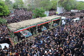 مراسم تشییع پیکر شهدای خدمت در تبریز