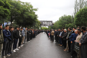 مراسم تشییع پیکر شهدای خدمت در تبریز