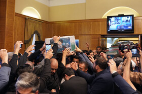 استقبال از پیکر شهید آیت الله سیدابراهیم رییسی رییس جمهور ایران و یاران شهیدش (شهدای خدمت) در فرودگاه مهرآباد