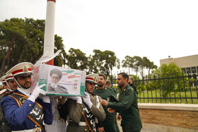 استقبال از پیکر شهید آیت الله سیدابراهیم رییسی رییس جمهور ایران و آیت الله آل هاشم (شهدای خدمت) در فرودگاه مهرآباد