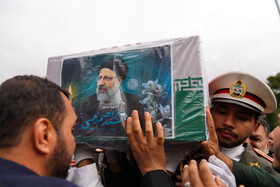 استقبال از پیکر شهید آیت الله سیدابراهیم رییسی رییس جمهور ایران و یاران شهیدش (شهدای خدمت) در فرودگاه مهرآباد