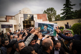 استقبال از پیکر شهید آیت الله سیدابراهیم رییسی رییس جمهور ایران و یاران شهیدش (شهدای خدمت) در فرودگاه مهرآباد