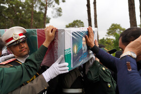 استقبال از پیکر شهید آیت الله سیدابراهیم رییسی رییس جمهور ایران و یاران شهیدش (شهدای خدمت) در فرودگاه مهرآباد