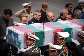 استقبال از پیکر شهید آیت الله سیدابراهیم رییسی رییس جمهور ایران و یاران شهیدش (شهدای خدمت) در فرودگاه مهرآباد