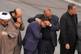 استقبال از پیکر شهید آیت الله سیدابراهیم رییسی رییس جمهور ایران و یاران شهیدش (شهدای خدمت) در فرودگاه مهرآباد