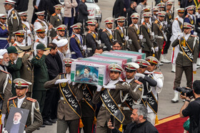 استقبال از پیکر شهید آیت الله سیدابراهیم رییسی رییس جمهور ایران و یاران شهیدش (شهدای خدمت) در فرودگاه مهرآباد