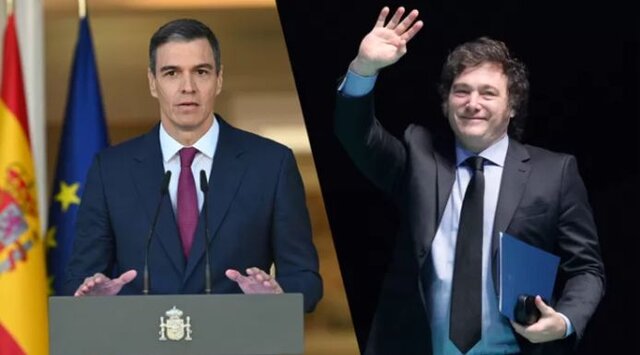 از راست میلی و سانچز اسپانیا سفیر خود از آرژانتین را فراخواند