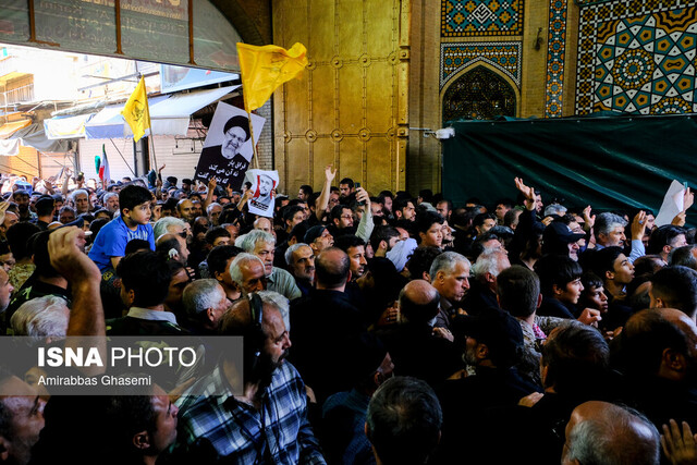 پیکر شهید امیرعبداللهیان در حرم حضرت عبدالعظیم(ع) آرام گرفت