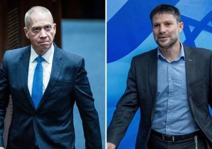 اسموتریچ (تصویر راست) و گالانت (تصویر چپ) اسموتریچ به دلیل اختلاف نظر با گالانت جلسه کابینه اشغالگر را ترک کرد