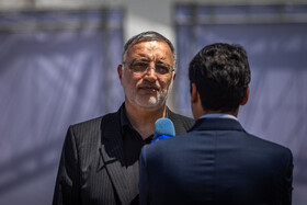 علیرضان زاکانی، شهردار تهران در حاشیه مراسم عملیات اجرایی احداث ۲۰۰ هزار واحد مسکونی در شهر تهران