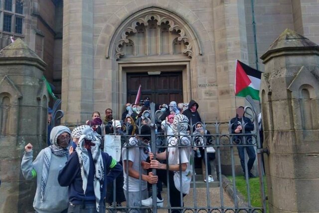 تسخیر ساختمان دانشگاه منچستر توسط دانشجویان حامی فلسطین