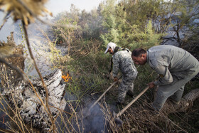مهار آتش سوزی در پارک ملی کرخه - خوزستان