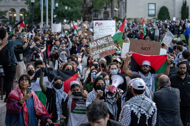 اقدام دانشجویان آمریکایی متاثر از نظریه ایستادگی و مقاومت فلسطین است