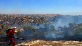 «بلبزان» همچنان در آتش می‌سوزد