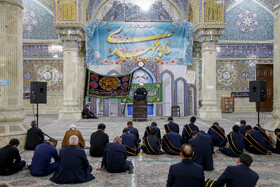 دسته عزای خادمان حرم مطهر بانوی کرامت در رثای امام نهم