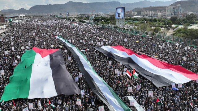 راهپیمایی میلیونی در صعده و صنعا در حمایت از فلسطین