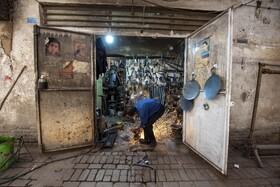بازار آهنگری در میدان خان شهر یزد