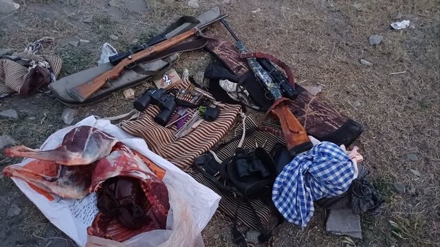 ادوات کشف شده از شکارچیان در مهدیشهر دستگیری سه شکارچی غیرمجاز در یکی از زیستگاههای مهدیشهر