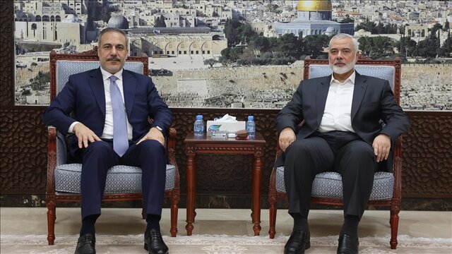 دیدار هاکان فیدان و اسماعیل هنیه در دوحه دیدار هاکان فیدان و اسماعیل هنیه در دوحه
