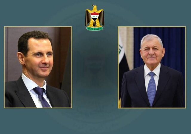 رایزنی تلفنی رؤسای جمهور عراق و سوریه  رایزنی تلفنی رؤسای جمهور عراق و سوریه