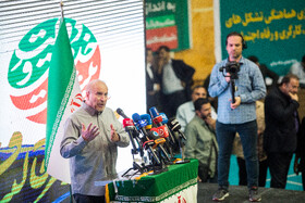 محمدباقر قالیباف نامزد انتخابات چهاردهمین دوره ریاست جمهوری در گردهمایی کارگران و بازنشستگان