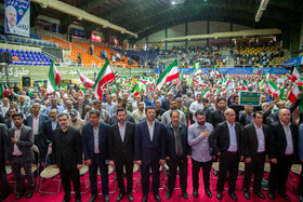 گردهمایی کارگران و بازنشستگان با حضور محمدباقر قالیباف