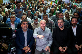 محمدباقر قالیباف نامزد انتخابات چهاردهمین دوره ریاست جمهوری در گردهمایی کارگران و بازنشستگان