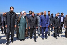 افتتاح راه‌آهن رشت - بندرکاسپین با حضور محمد مخبر، سرپرست نهاد ریاست جمهوری