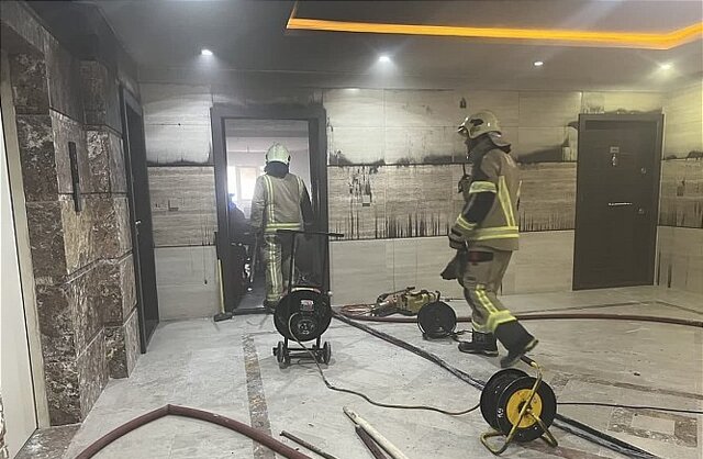 آتش سوزی واحد مسکونی در یکی از برجهای غرب تهران