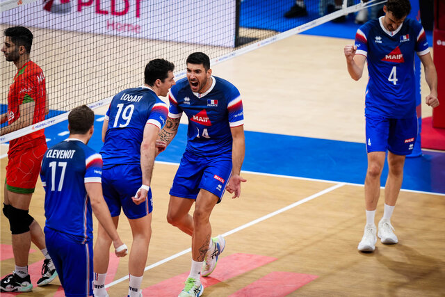 تیم ملی والیبال فرانسه ایتالیا مغلوب والیبال فرانسه شد