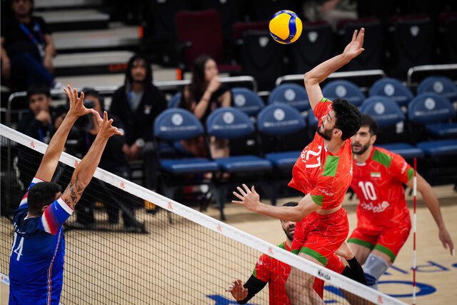 خلاصه بازی والیبال ایران ۰ - ۳ فرانسه
