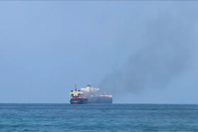گزارشی از حمله پهپادی به یک کشتی در دریای سرخ
