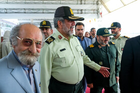 حضور سردار محمدیان فرمانده انتظامی تهران بزرگ در مراسم امحای مواد مخدر کشف شده در تهران
