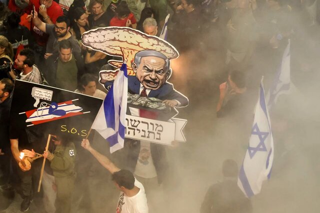 تظاهرات در تل‌آویو و شمال اراضی اشغالی با درخواست برای سرنگونی نتانیاهو