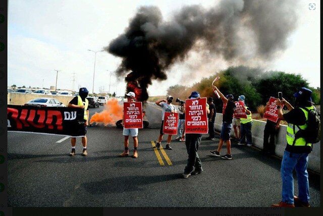 تظاهرات در تل‌آویو و شمال اراضی اشغالی ابا درخواست برای سرنگونی نتانیاهو