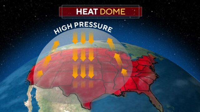 میلیونها نفر تحت تاثیر «گنبد گرما» در آمریکا