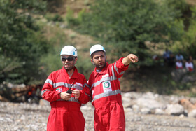 حضور امدادگران در سیل محور سوادکوه - استان مازندران